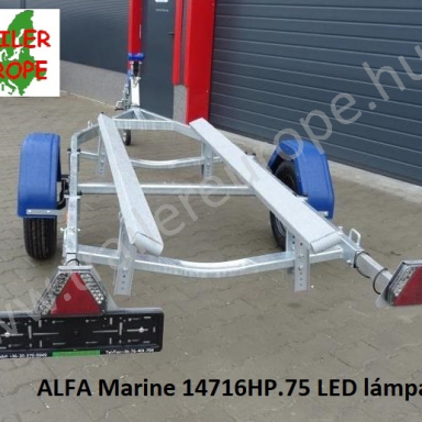 ALFA Marine 14716HP.75A (párnafás) fék nélküli Jet Ski és csónakszállító analóg világítással