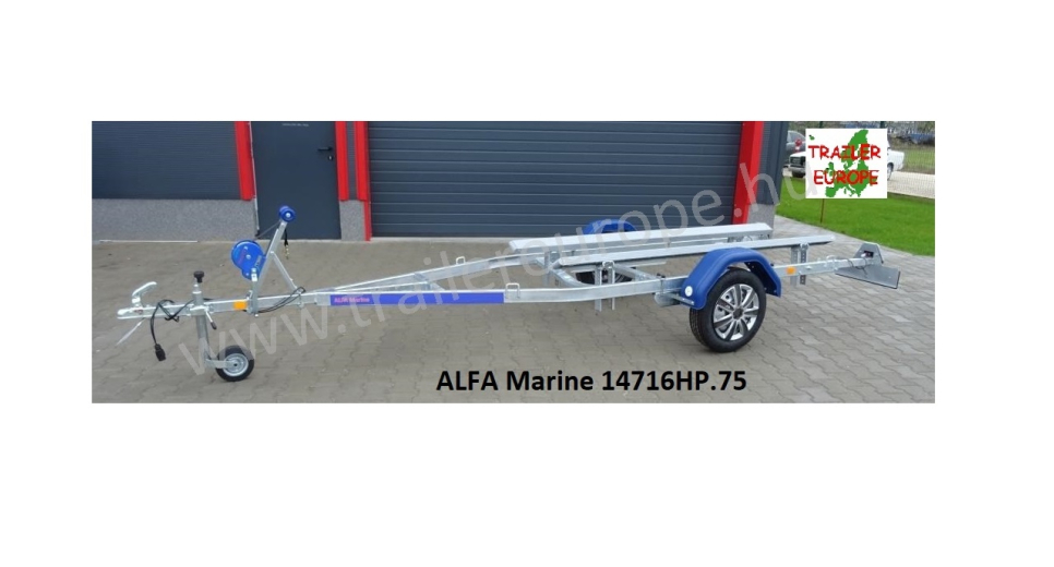 ALFA Marine 14716HP.75A (párnafás) fék nélküli Jet Ski és csónakszállító analóg világítással